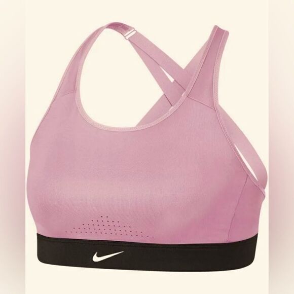 Nike High impact Support Padded Adjustable Sports Bra Strappy back pink XS - Picture 1 of 10